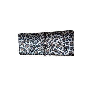 Leopard Print Silky Trifold Jewelry Travel Case - New